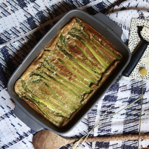 Clafoutis Aux Asperges Vertes Parmesan Et Mozzarella Pesto Lullaby