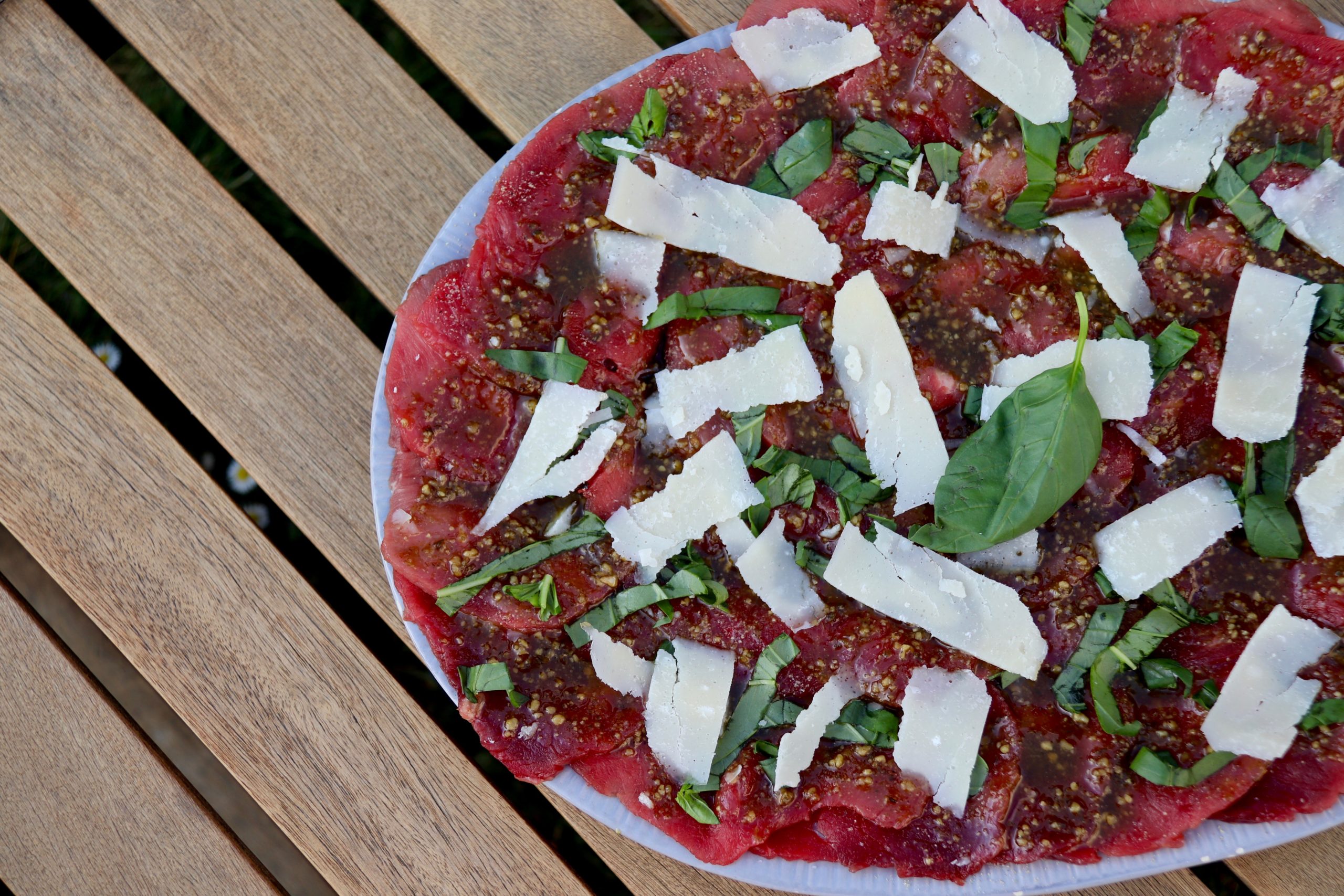 pestolullaby - carpaccio de boeuf pesto